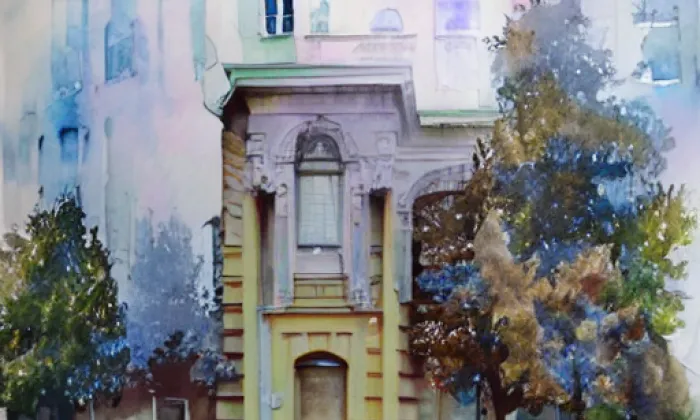 Kostel svatého Václava (Písek) – akvarel