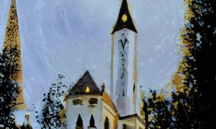 Kostel svatého Václava (Rudník) – noc