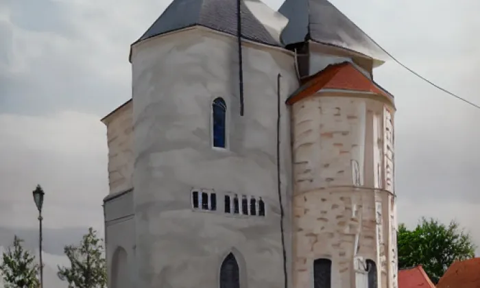 Kostel svatého Václava (Sazovice) – akvarel