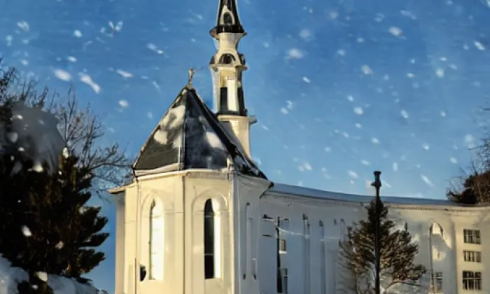 kostel svatého Václava (Třebětice) – winter
