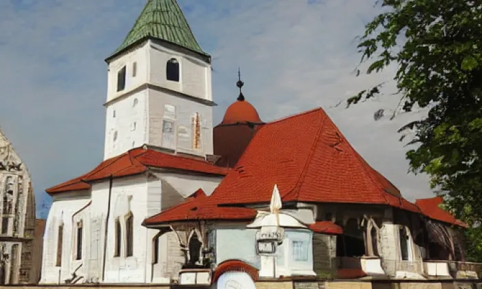 Kostel svatého Václava (Valtířov) – winter