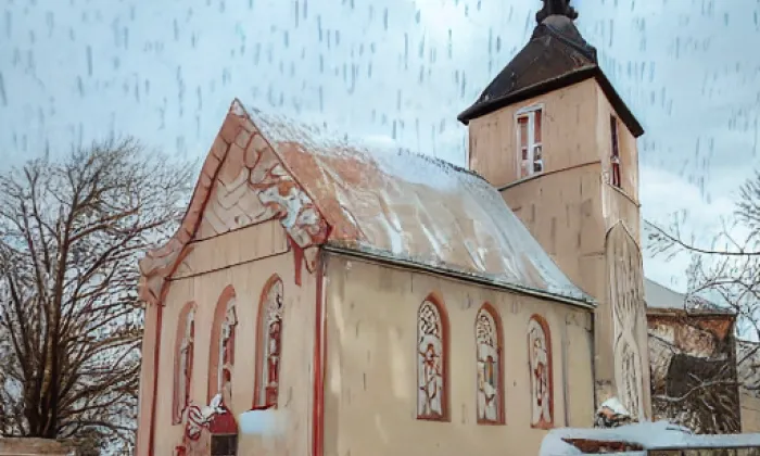 Kostel svatého Václava v Deštné u Dubé – winter