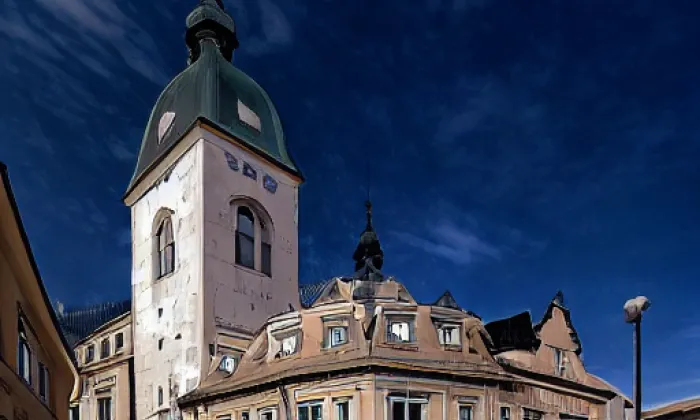 Kostel svatého Václava v Mikulově – akvarel