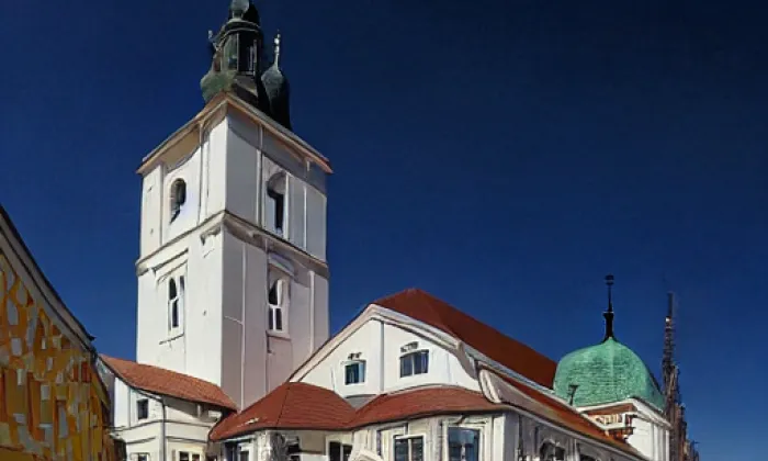 Kostel svatého Václava v Mikulově – zima