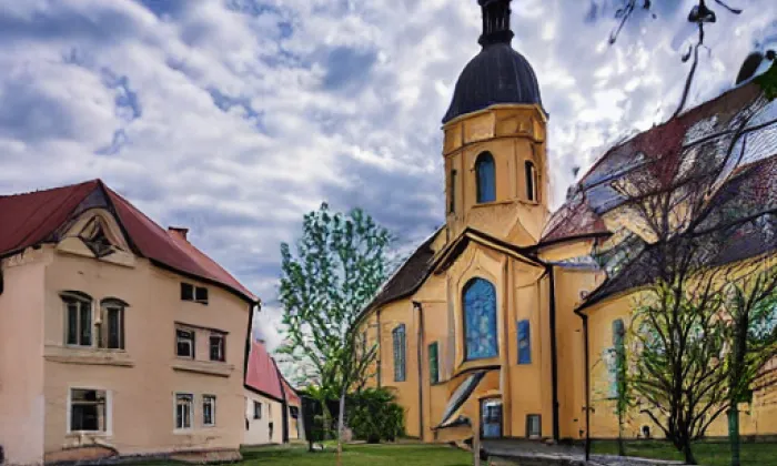 kostel svatého Václava v Nezamyslicích – zima