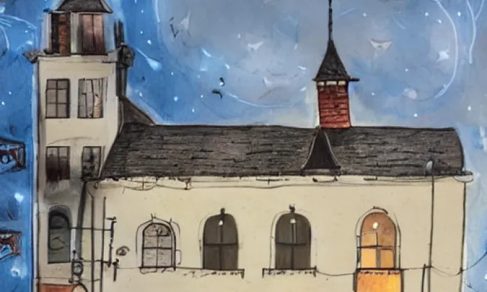 Kostel svatého Víta (Borovnice) – noc