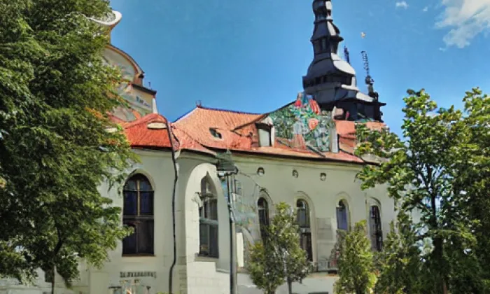kostel svatého Víta s farou – noc