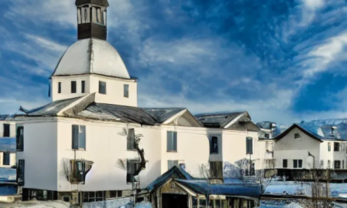 Kostel svatého Vavřince (Štáblovice) – winter