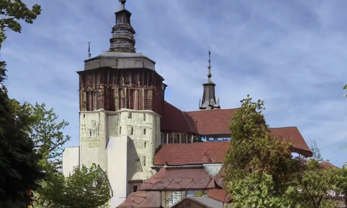 Kostel svatého Vavřince (Březina) – akvarel