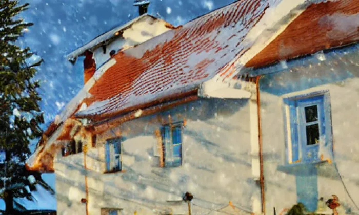 Kostel svatého Vavřince (Havraň) – winter