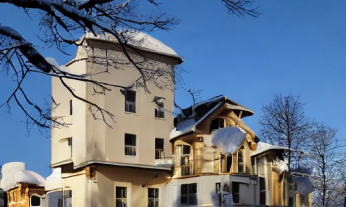 kostel svatého Vavřince (Kostelec) – winter