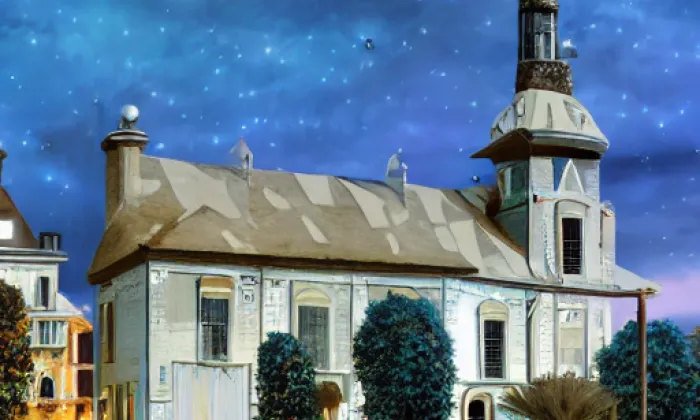 Kostel svatého Vavřince (Kostomlaty pod Milešovkou) – noc