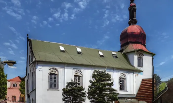 Kostel svatého Vavřince (Kostomlaty pod Milešovkou) – léto