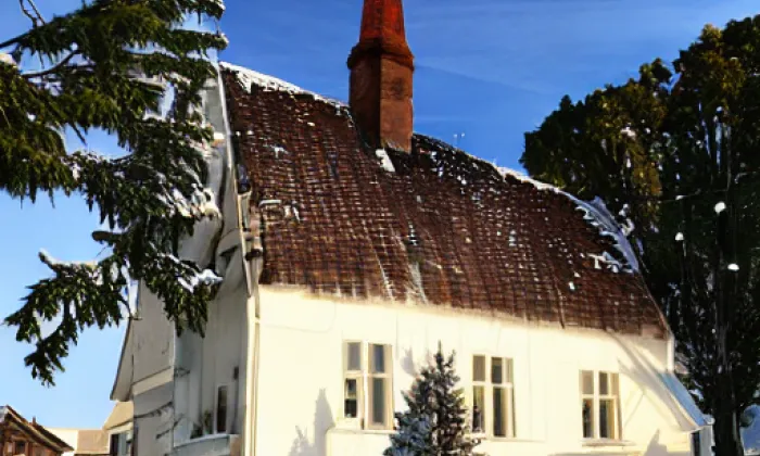 Kostel svatého Vavřince (Krásné Údolí) – winter