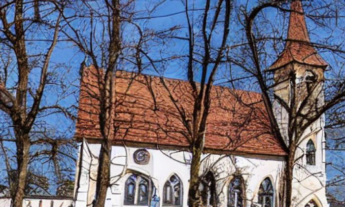 Kostel svatého Vavřince (Ledenice) – zima