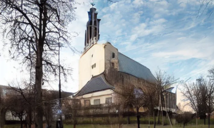 Kostel svatého Vavřince (Mukařov) – noc