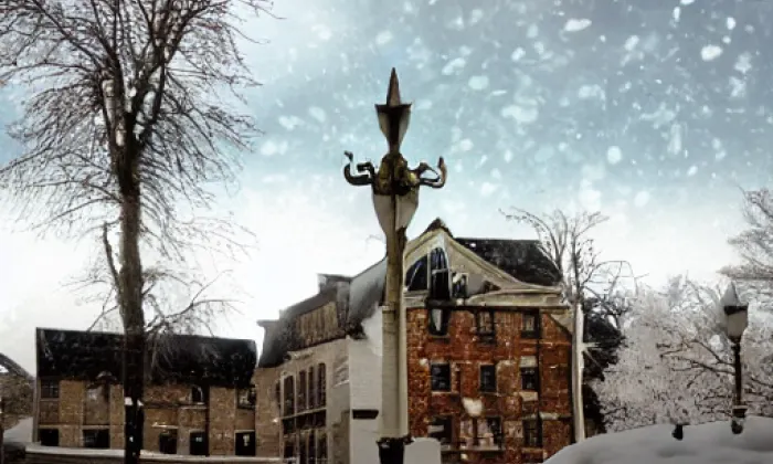 Kostel svatého Vavřince (Mukařov) – winter