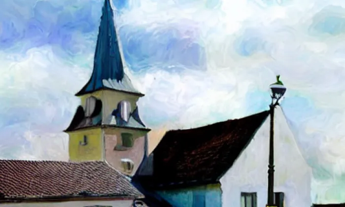 Kostel svatého Vavřince (Přídolí) – jaro