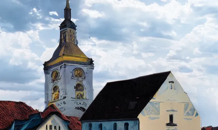 Kostel svatého Vavřince (Přídolí) – léto