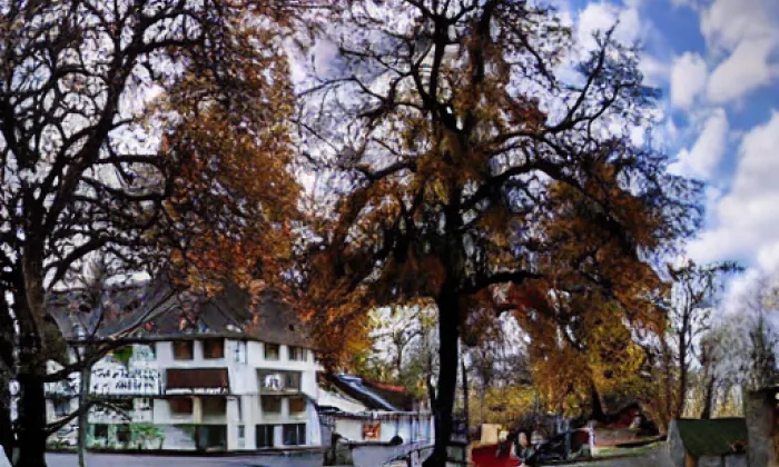 Kostel svatého Vavřince (Podlesice) – autumn