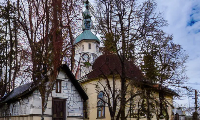 Kostel svatého Vavřince (Podlesice) – winter