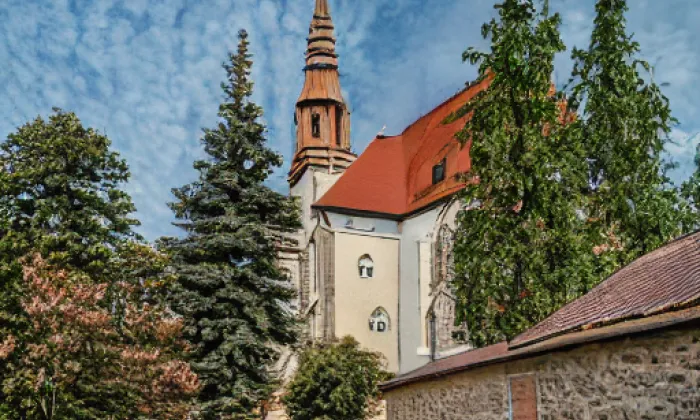 Kostel svatého Vavřince (Stará Paka) – akvarel