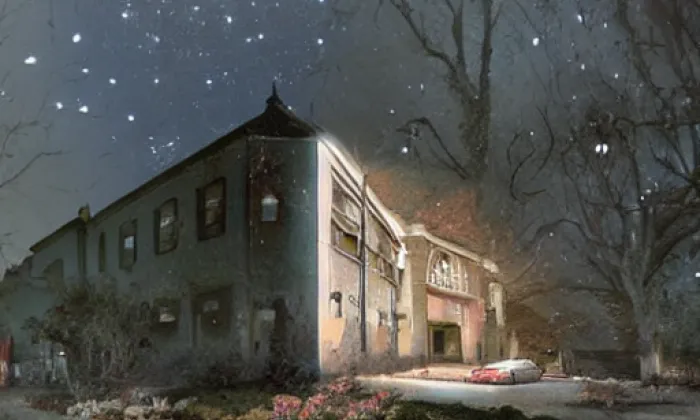 Kostel svatého Vavřince (Tedražice) – noc
