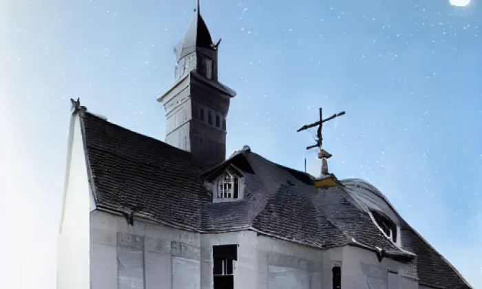 Kostel svatého Vavřince (Ves) – noc