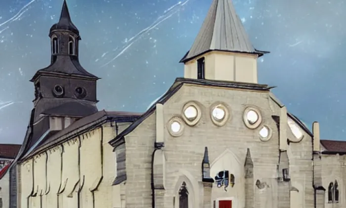 Kostel svatého Vavřince v Náchodě – noc