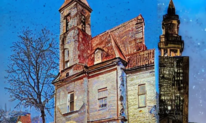 Kostel svatého Vojtěcha (Dolany) – noc