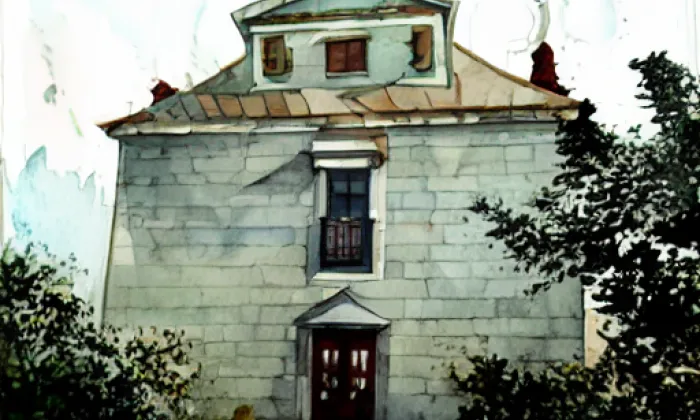 Kostel svatého Vojtěcha (Kruh) – akvarel