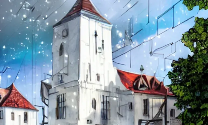 Kostel svatého Vojtěcha (Ratibořské Hory) – noc