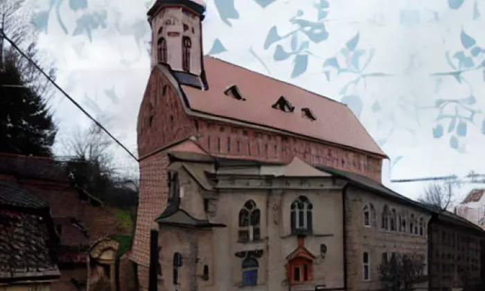 Kostel Všech svatých (Boněnov) – akvarel