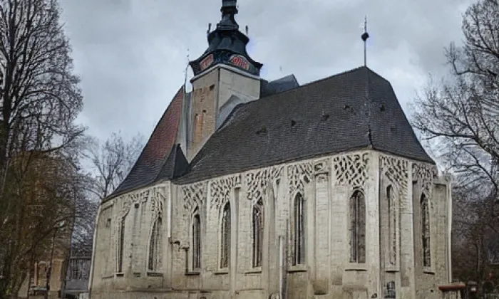 Kostel Všech svatých (Bratrušov) – winter
