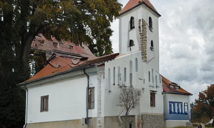 kostel Všech svatých (Dobročkovice) – autumn
