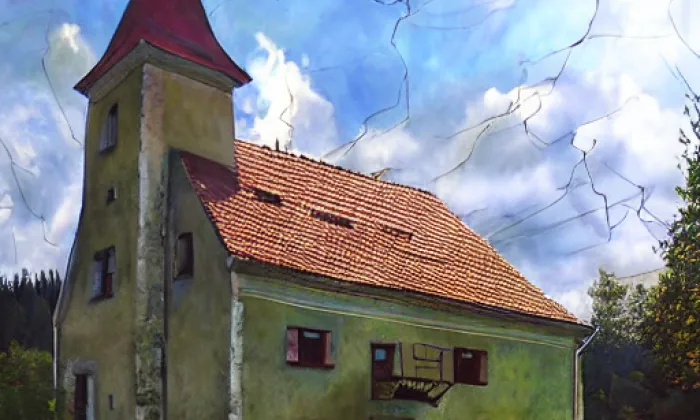 kostel Všech svatých (Janov) – autumn