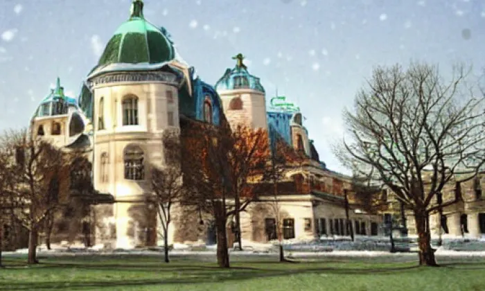 kostel Všech svatých (Knovíz) – winter