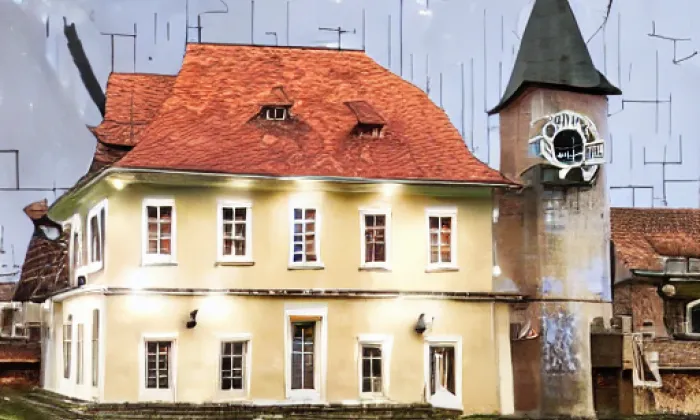 kostel Všech svatých (Mohelno) – noc