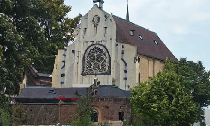 Kostel Všech svatých (Polipsy) – akvarel