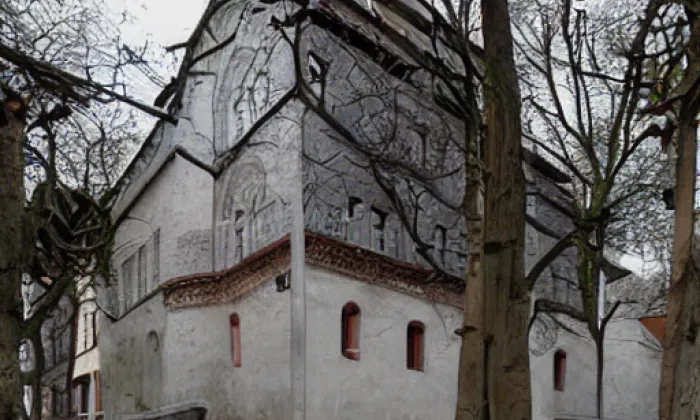 Kostel Všech svatých (Vyšehorky) – noc