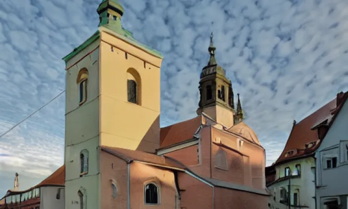 Kostel Všech svatých v Litoměřicích – akvarel