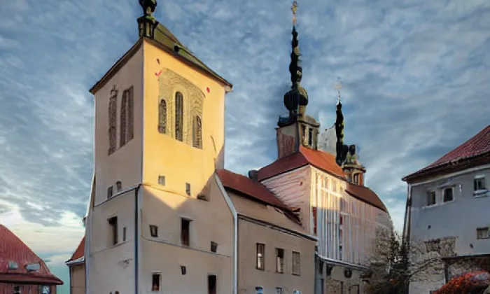 Kostel Všech svatých v Litoměřicích – noc