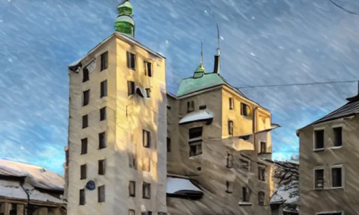 Kostel Všech svatých v Litoměřicích – winter