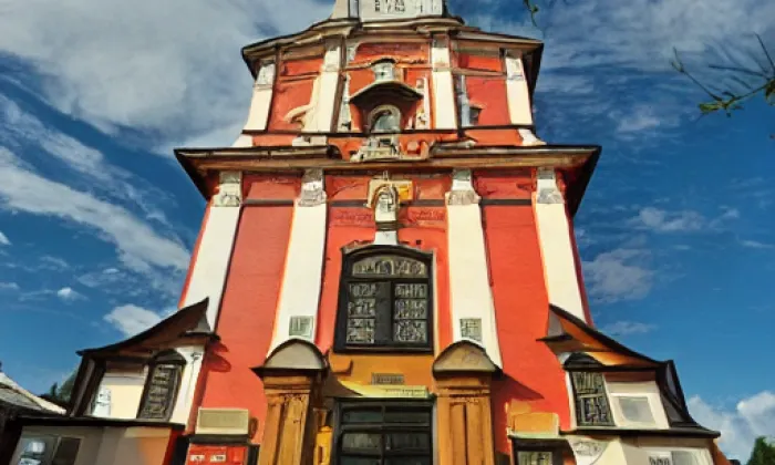 kostel Všech svatých v Uhříněvsi – zima