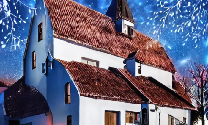 kostel Zvěstování Panny Marie (Dobrš) – noc