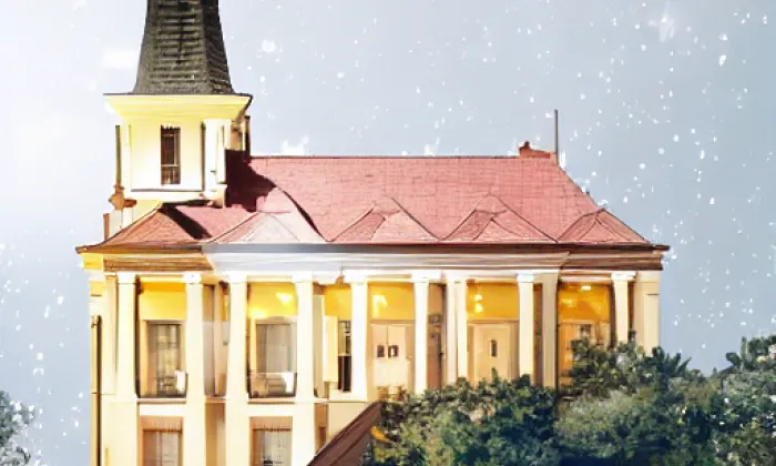kostel Zvěstování Panny Marie (Ostřetín) – noc