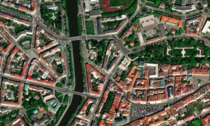 Kotěrova 1 – letecký pohled
