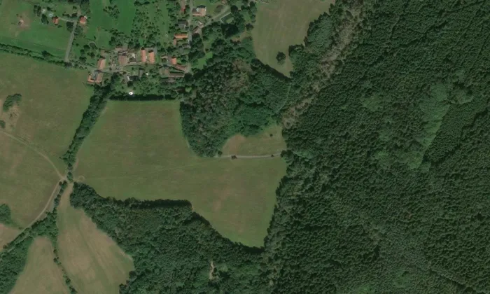 Koubova skála – letecký pohled