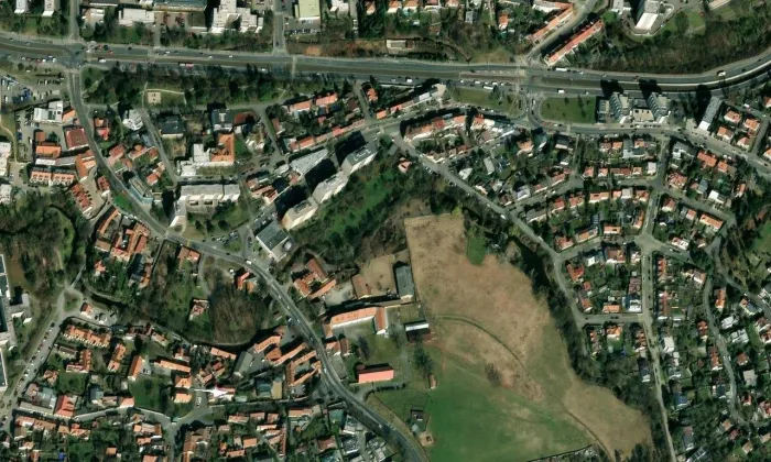 Koukalův statek – hotel Selský dvůr – letecký pohled