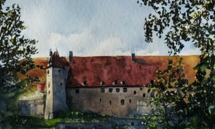 Kounice – akvarel